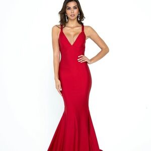 Elegant Red Evening Gown
